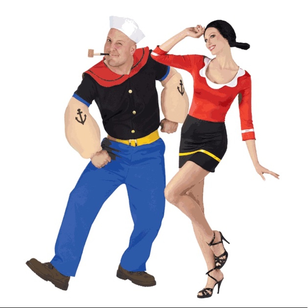 DIY Popeye & Olive Oyl Halloween Costume